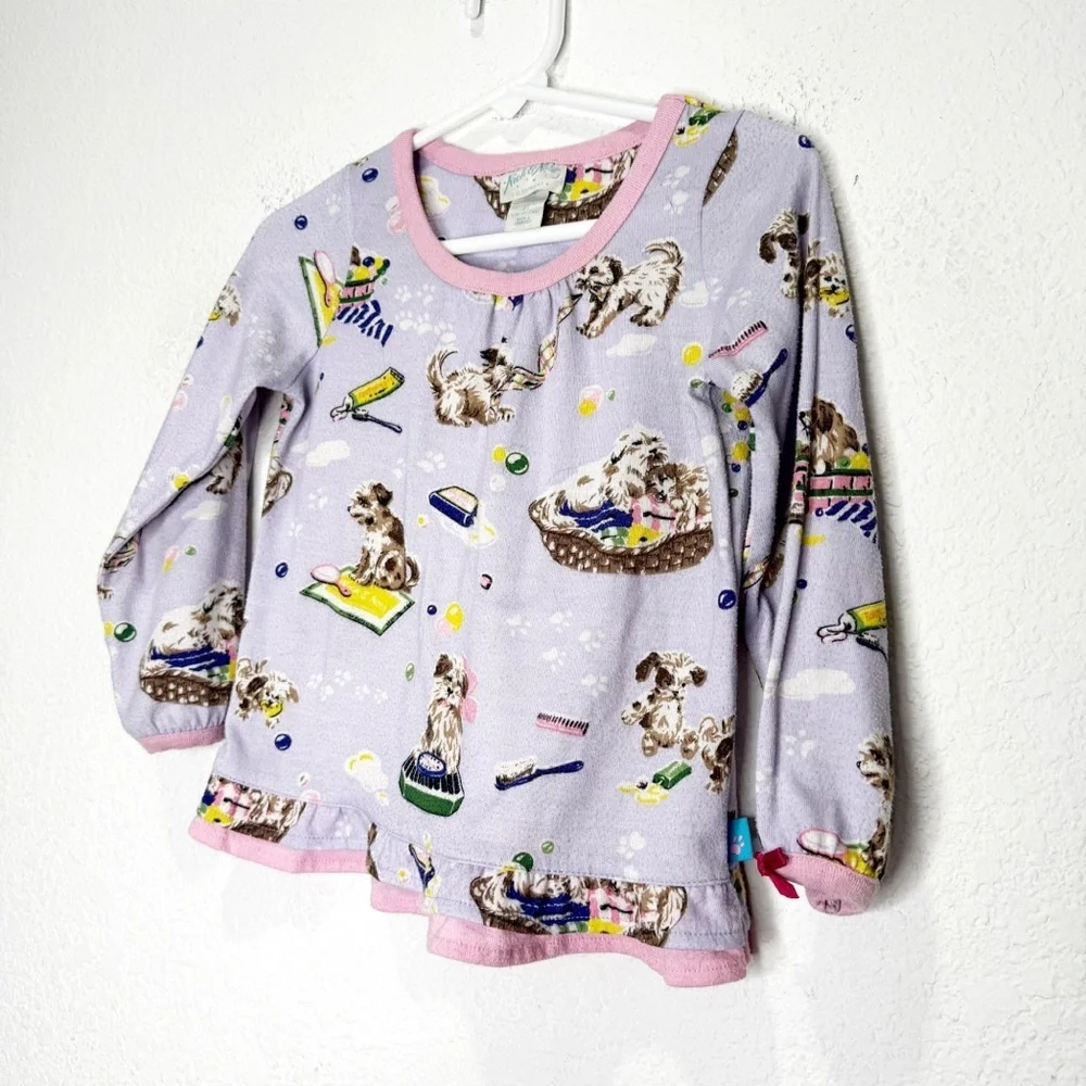 Nick and Nora Puppy Dog Sleep Ruffle Top